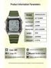 Sanda 6307 Quadratische Analoge Wasserdichte Leuchtende Countdown-Uhr