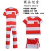 Halloween American Adult Men's and Women's Performance Costume Prisoner's Play Costume Orange Prisoner's Uniform C Uniform Factory