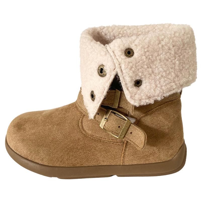 

LZ6065 латексная стелька/ботинки для двух ножек с флисом для сохранения тепла 2025 новые ботинки Boken нишевые дутые ботинки женские 35 хаки