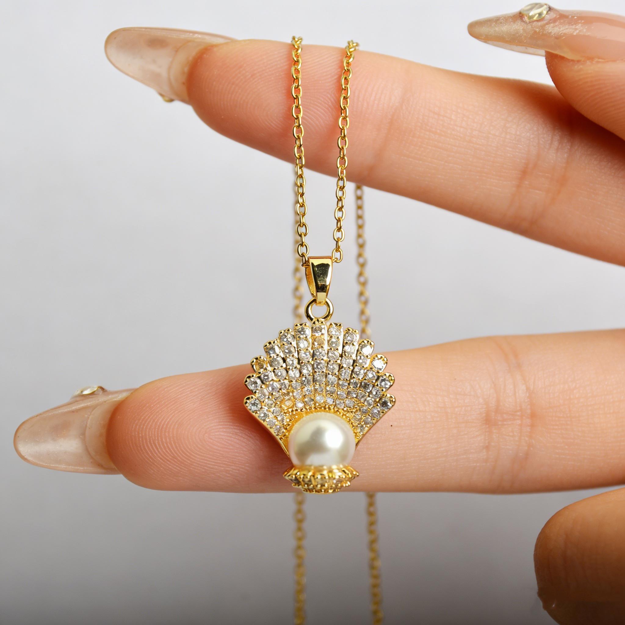 

1 Piece Shell Necklace, Elegant Style, Suitable for Daily Commute / Beach Vacation Outfits / Valentine s Day Gift 45cm