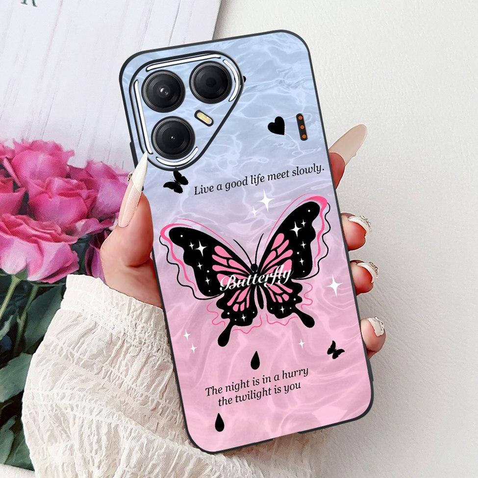 For Tecno Pova 7 5G Cover Case LJ7 Luxury Butterfly Love Fashion Flowers Cool Lion Painted Phone Case For Techno Pova7 5G Bumper