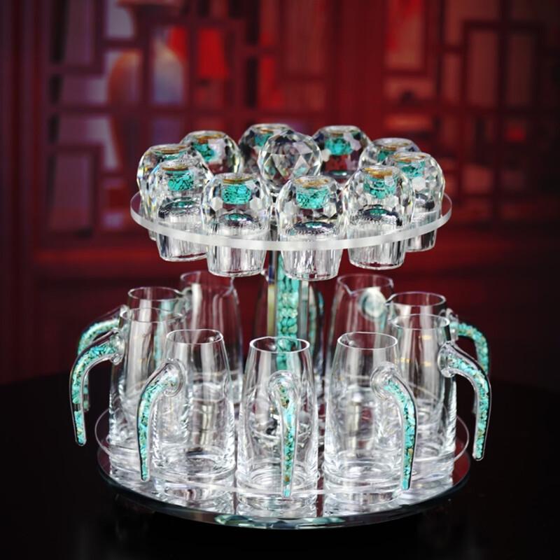 

Набор стаканов из бирюзового хрустального стекла Капля воды