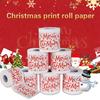 Roll Printing Paper Towel Party Santa Head Toilet Paper Environmentally Friendly Color Printing Pattern Small Roll Toilet Paper