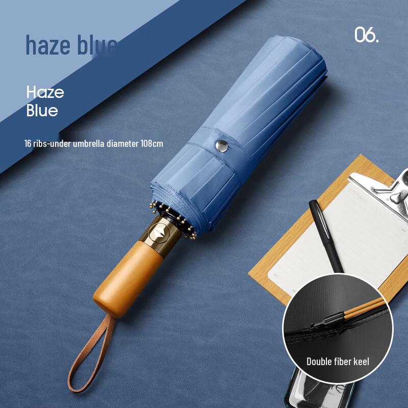 Xinyuxuan 16-Rib Wooden Handle Manual Folding Umbrella