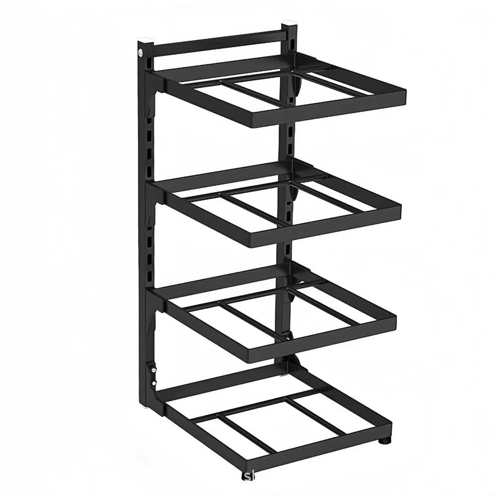 Sink Layered Pot Rack Free Layering Kitchen Pans Organizer Rustproof Snap-On Stainless Adjustable Pot Storage Rack Under Cabinet