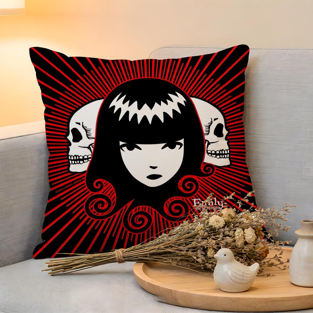 

Cushion Cover Linen SkinFriendly Soft Decorative Case for Sofa Home Decor Classic Anime Comics Emily The Strange Pillow cover 30x30cm