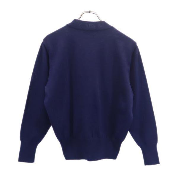YVES SAINT LAURENT 90s Old Wool Logo embroidery Long sleeve sweater knit Women Used