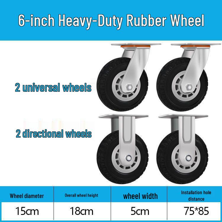 Heavy Duty Silent Swivel Caster Wheels (2-8 Inch) for Trolleys and Small Hand Trucks