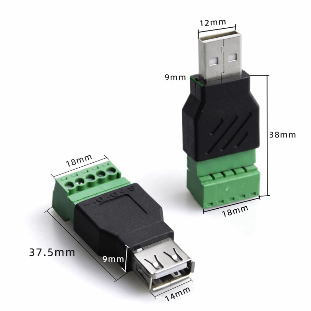 Typ 5-Pin USB-Stecker Stecker/Buchse 5-Pin Schraubklemme Hochwertiger USB-Anschluss Für Computer