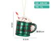 Christmas Decorative Creative Hand-Painted Glass Pendant Fun Cake/Drinks/Food Shaped Xmas Tree Hanging Ornaments New Year Gifts