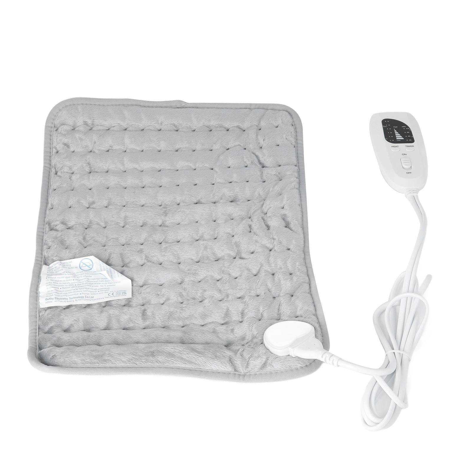 

Electric Heating Pad Smart Timing Fast Heating 6 Temperature Mode Soft Material Small Heating Pad for Back Waist Legs Hot Pad