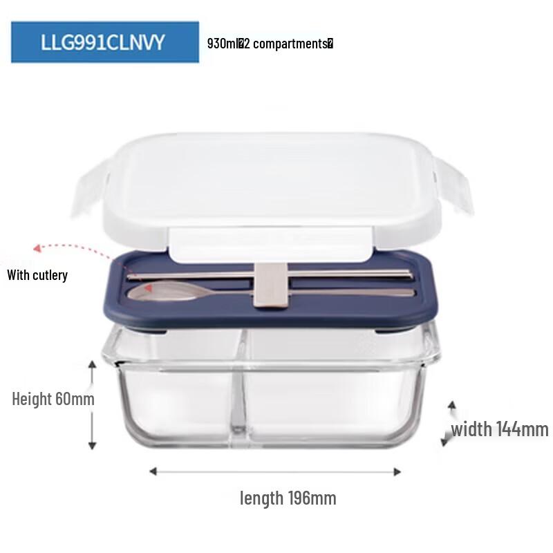 

LOCK&LOCK Tempered Glass Lunch Box with Handle