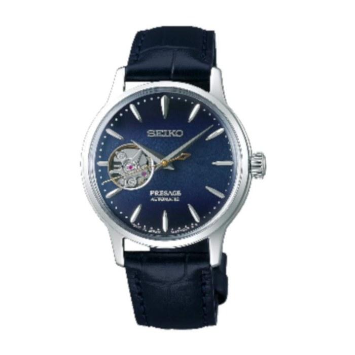Seiko Presage Automatic Blue Dial Blue Leather Women's Watch SSA785J1, 41mm
