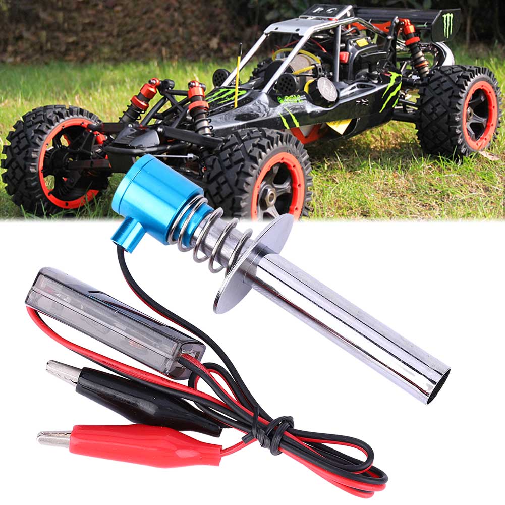 6V -24V Electronic Glow Plug Starter Igniter Fit for RC Car Engine (Blue)
