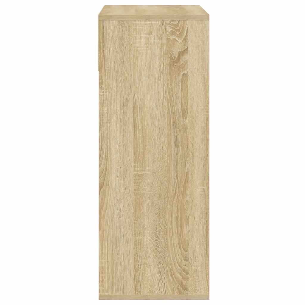 Vidaxl Regał Na Książki Dąb Sonoma 80X35X76 Cm Materiał Drewnopochodny
