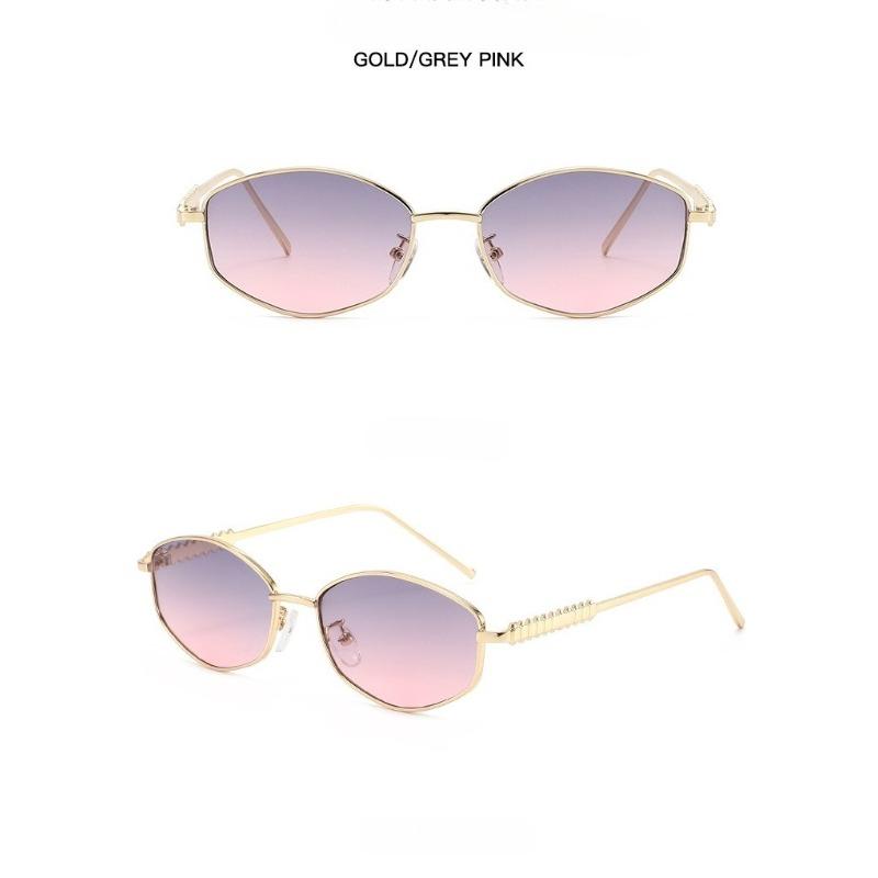 Retro Irregular Shape High-End Metal Sunglasses Unisex UV400 Protection Premium Vintage Style Sun Glasses for Fashion Streetwear