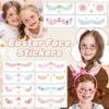 12pcs Long Lasting Easter Egg Face Temporary Tattoos Easter Bunny Makeup Stickers  Amusement Park