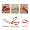 BBQ Charcoal Tongs Long Handle Aluminum Coal Clip Kitchen Grill Tongs Heat Resistant Barbecue Tool