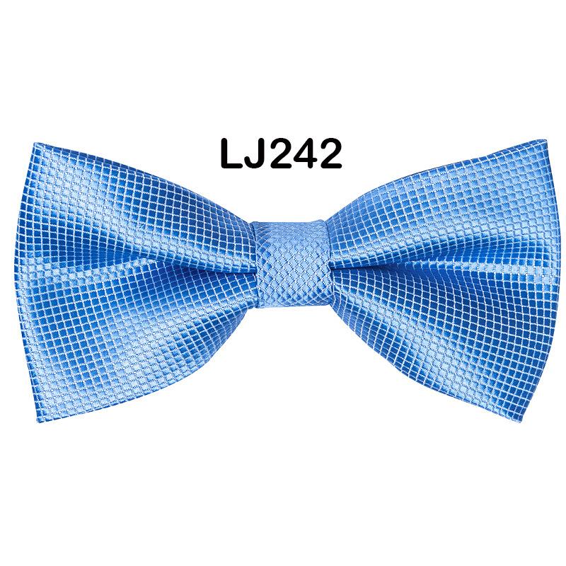 New Men'S Bow Business Wedding Party Bow Tie Solid Color Stripe Men'S Wedding