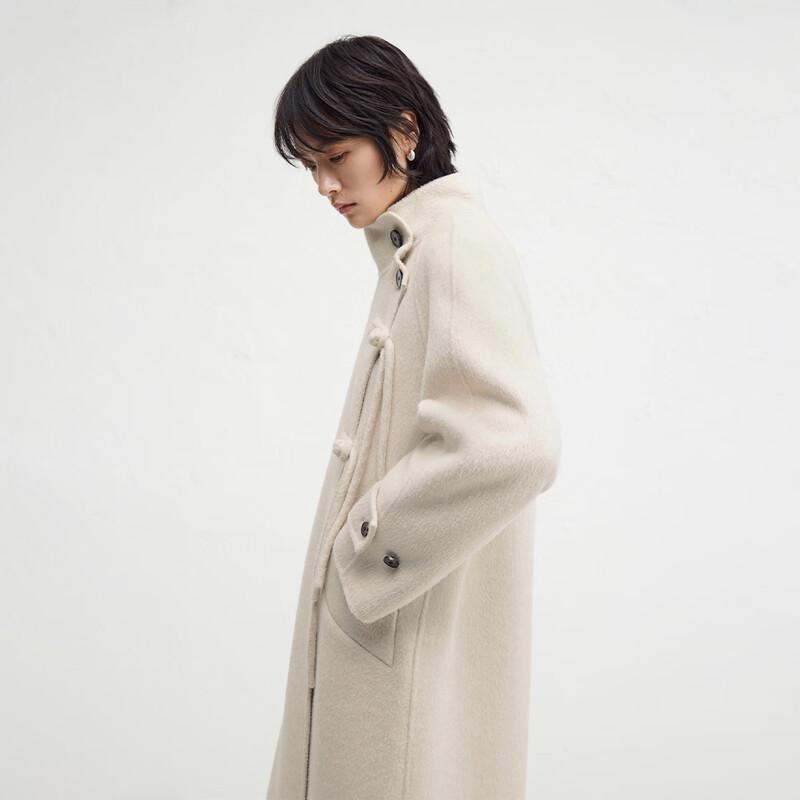 Women's Broadcast New Chinese Style Stand Collar Wool Blend Mid-Length Coat