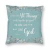 All Things Work Together Rom 8:28 Square Pillowcase Polyester Linen Velvet Printed Zip Decor Pillow Case Home Cushion Cover