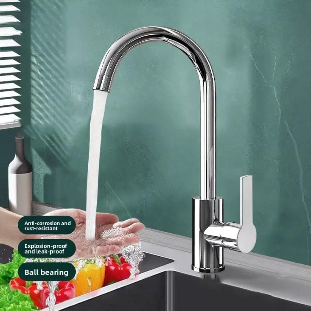 Rotatable Single Cold Water Faucet Adjustable Mode Sink Water Tap Kitchen Water Tap  Washbasin