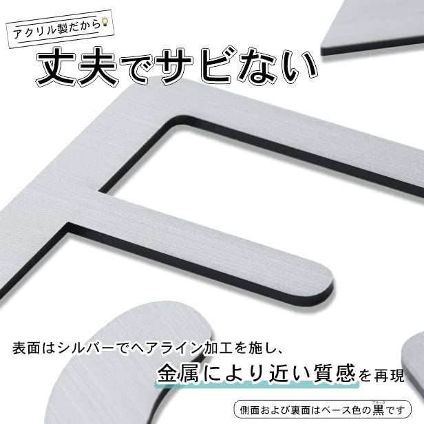 Katachi Lab Floor Number Display Plate 8 Bee Stainless Steel Style Silver Round Gothic Numbers Silver Outdoor Suitable Seal Type Made In Japan