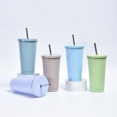 304 Edelstahlbecher Einfache Feste Farbe Große Kapazität Saugnapf Outdoor Tragbarer Autobecher
