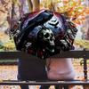 1PC Crow Raven Skull Umbrella Portable Folding Umbrella Iron Frame Hole Bone Structure Outdoor Home Umbrella