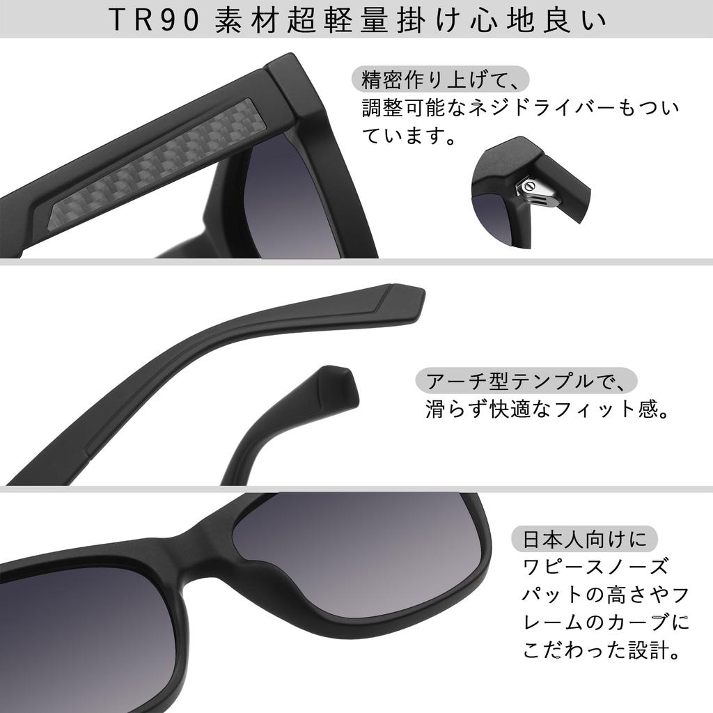 PC TR90 Polarized for Ultralight [Rimerakea] Sunglasses, Lens, Unisex, Lens, UV400, Driving, Fishing, Running,