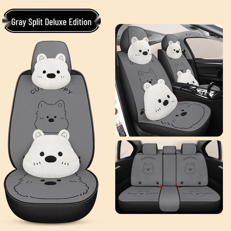 Cartoon West Highland Car Seat Cushion for BYD Seal 06 Yuan PLUS/Pro - Universal and Breathable, All-Season.