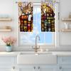 2pcs Colorful Cat Decorative Curtains for Sunshade and Privacy Protection