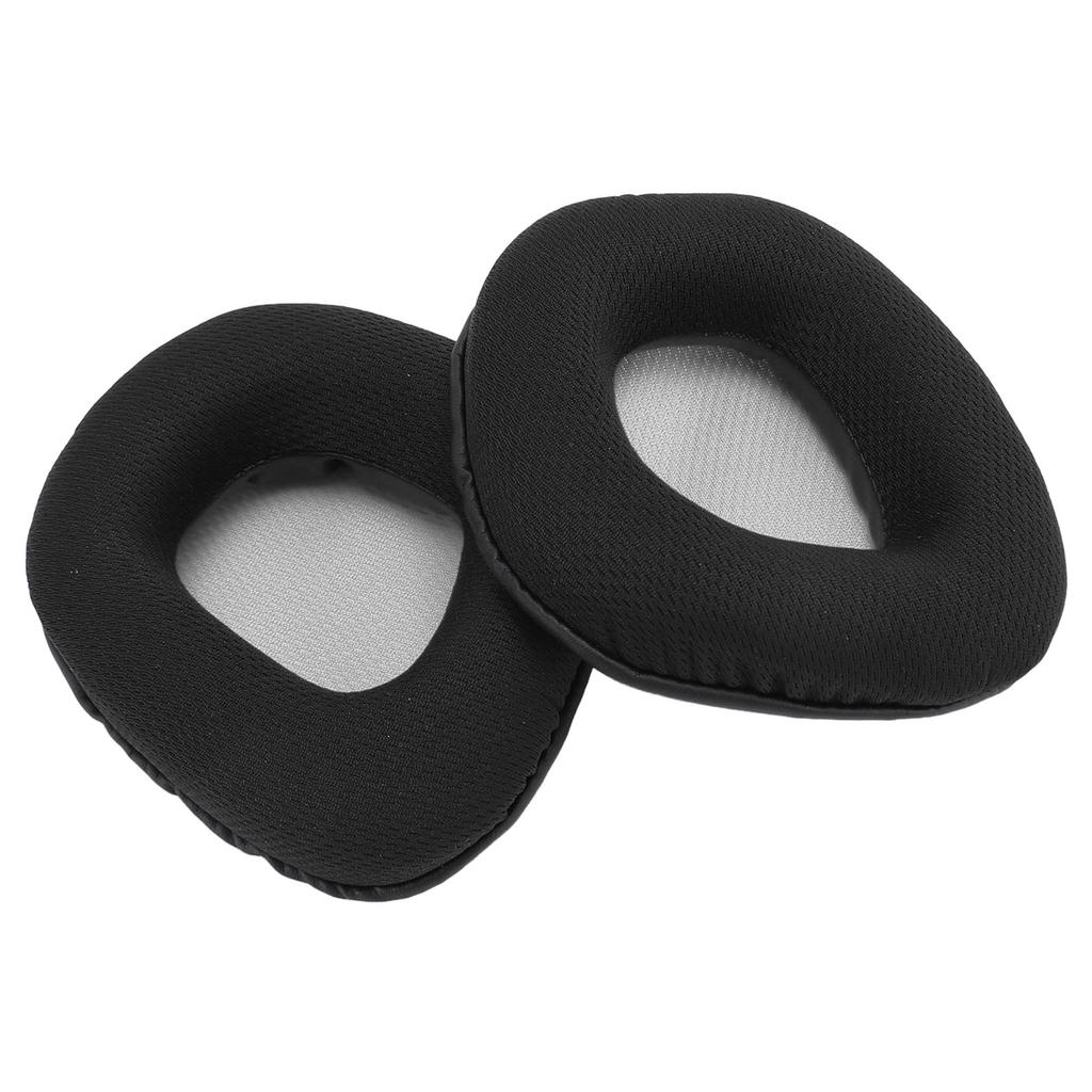 2pcs Replacement Ear Pads Noise Isolation Protein Leather Breathable Mesh Ear Cushions for Corsair