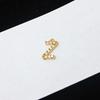Copper-Plated Gold Micro-Inlaid Diamond English Letter Pendant: 26 Charm Options for Necklaces or Earrings