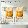 Toast Dessert Cute Print Towel, Quick Dry Absorbent Hand Towel for Bathroom