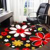 1pc Floral Pattern Chair Carpet for Office - Durable, Ideal for Chair Mats, Stylish & Functional Decorative Rug Yy260130037