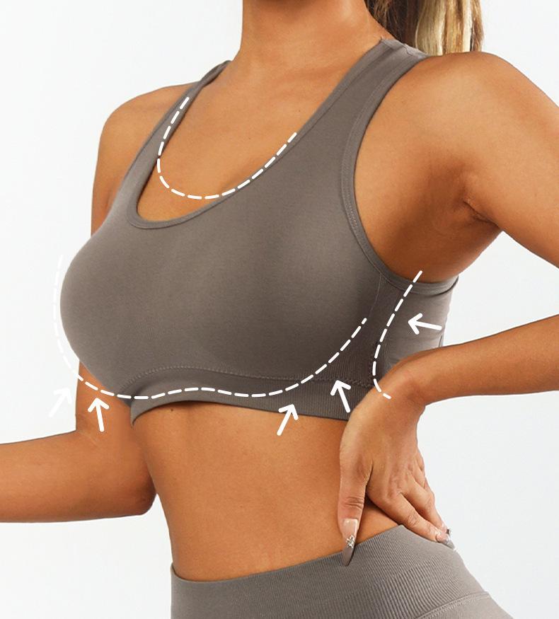 Women's High-Waisted Butt-Lifting Yoga Set: Slimming Three-Quarter Pants & Backless Push-Up Bra