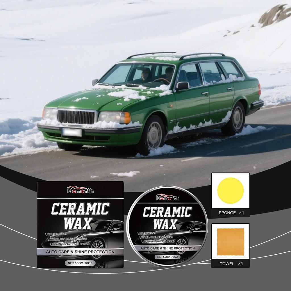 Homonth Car Care Wax Kit, Polishing and Repair, Anti-Stain Renovation, Convenient Wiping, Special Car Paint Surface Care, 1 set