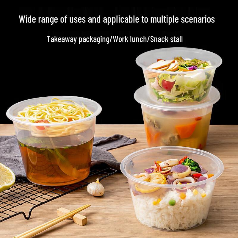 Disposable 1000ml PP Round Takeout Bowls