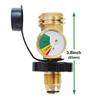 Practical Universal Propane Tanks Adapter With Gauge Converts Solid Brass Materials Connection for Safety Gas Flows