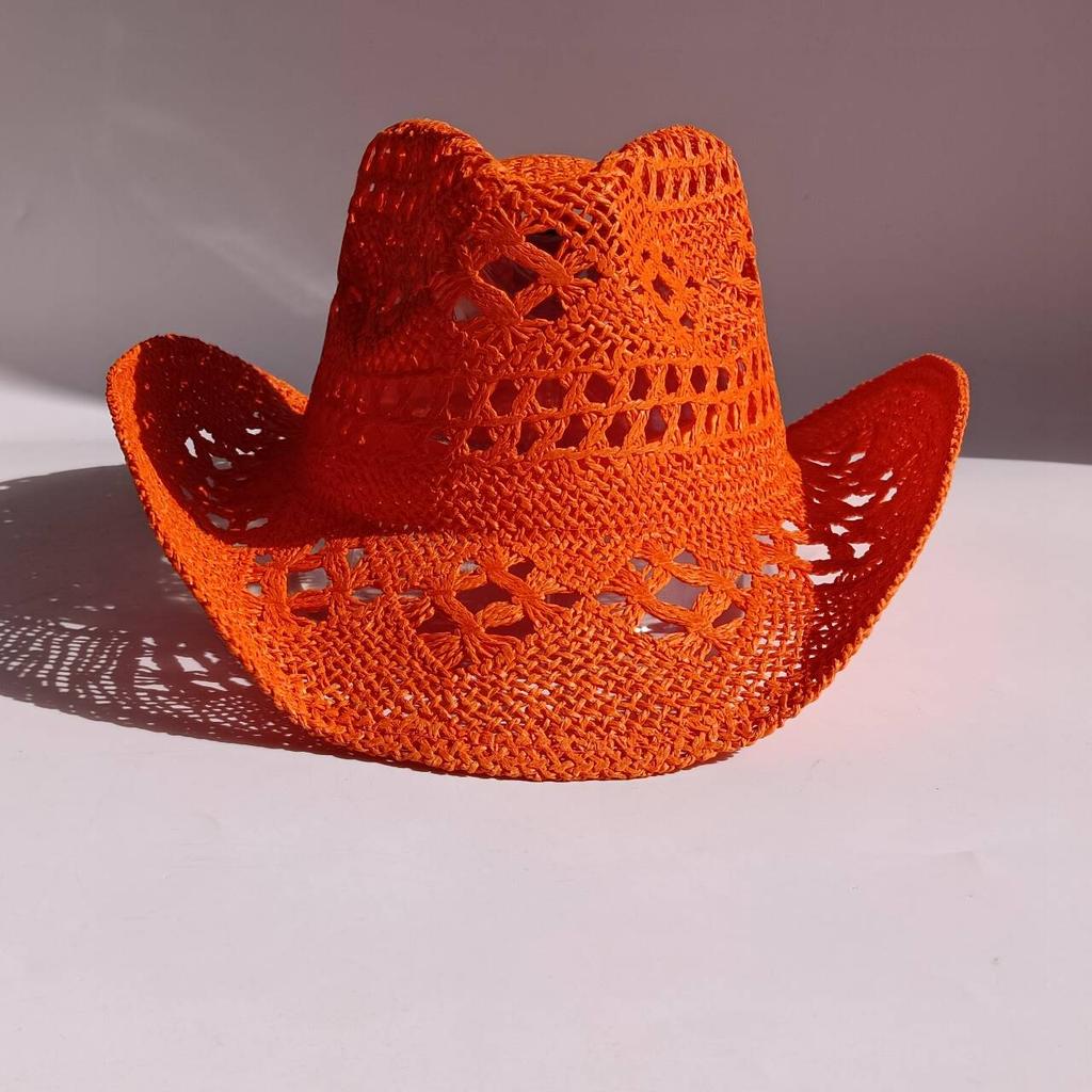 Sommer Strand Böhmischer Strohhut Holzperlen Ausgeschnitten Sonnenhut Muschel Damen Herren Westliche Cowboyhüte chapeau cowboy