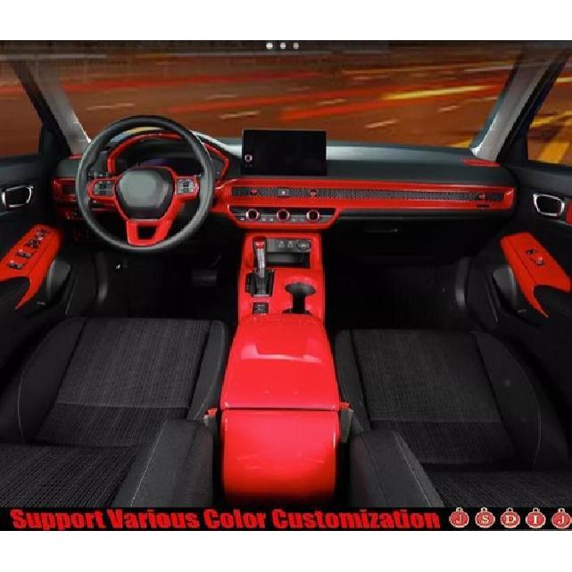 For Honda Civic 11th - Bright Red Exterior Side Door Handle Strip Trim