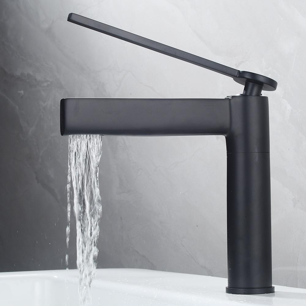 Luxury Brass Single Hole Single Handle Water Saving Plumbing Fixture Chrome Basin Mixer Tap Bathroom Sink Faucet