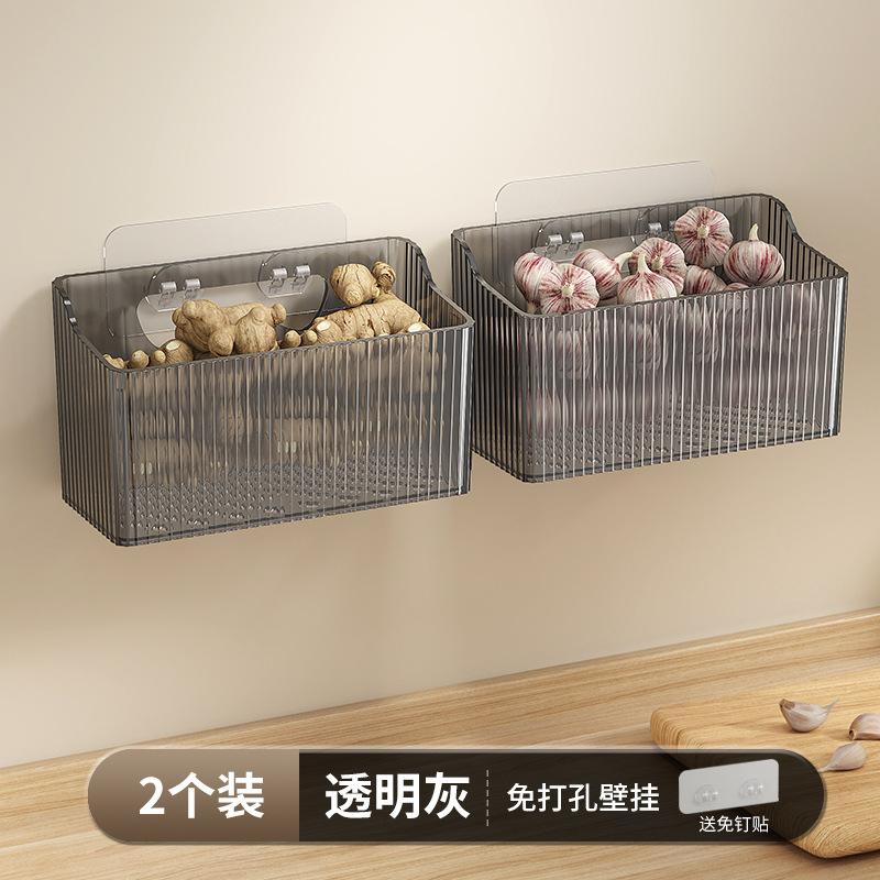 Kuchenny koszyk do przechowywania imbiru i czosnku, wiszący koszyk, imbir czosnek czosnek wiszący koszyk ścienny, pudełko do przechowywania, kuchenny koszyk do przechowywania