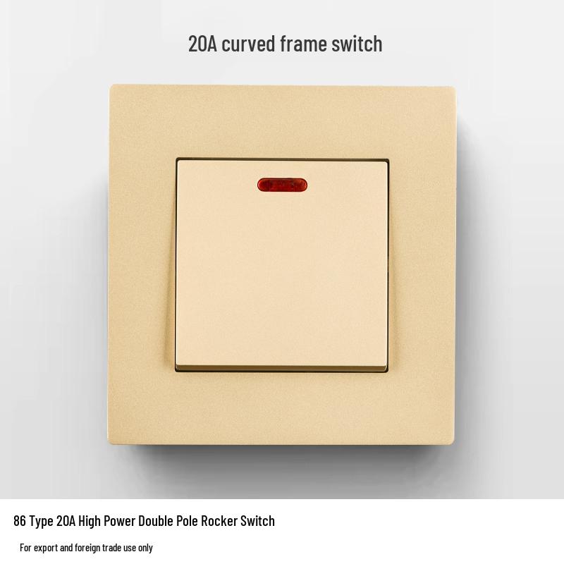 220V Single-Phase Rocker Switch Panel for High-Power Air Conditioners and Water Heaters