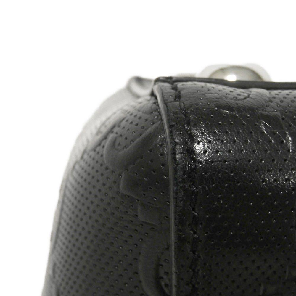 Used 9539 GG Embossed Tote Bag 625774 7924 Punching Shoulder Bag Double G Black Men's from Japan AUTHENTIC