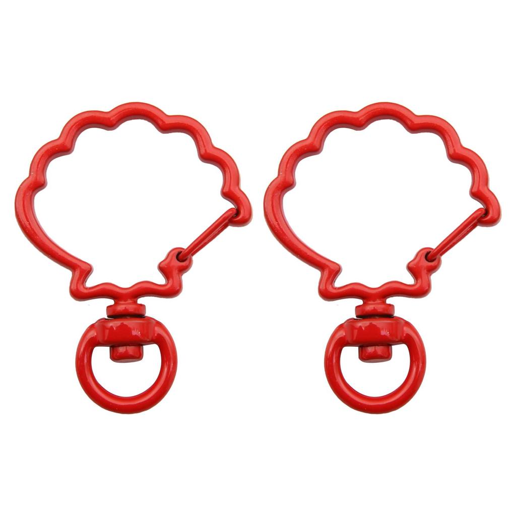 31X39mm Candy Colored Alloy Shell Shaped Spring Buckle Special-shaped DIY keychain Accessories Creative Accessories Hanging Ornaments
