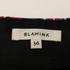 BLAMINK [Excellent Condition] 7924-299-0037 Floral Linen Blend Midi Length Semi-Tight skirt 36 Black / multicolorUsed