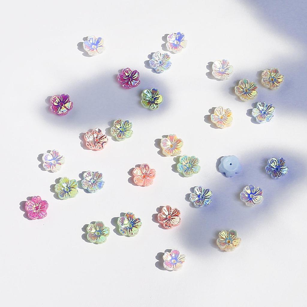 20 stücke Blume Harz Imitation Shell Acryl Perlen Für Schmuck Machen Handgemachte Handwerk Zubehör
