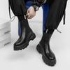 Mode Britischer Stil Herrenmode Chelsea Boots Designer Plateauschuhe Bühne Nachtclub Cowboy Echtleder Stiefel Chunky Botas